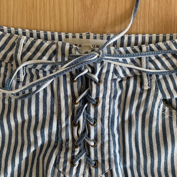 Pacsun Denim Lace Up Tie Up Skirt - Picture 2 of 6